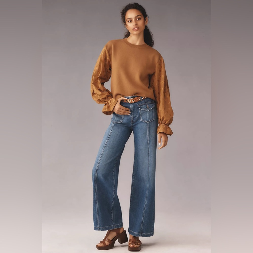 NWT By Anthropologie Puff-Sleeve Sweater size XS
